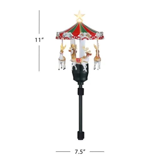 Mr. Christmas Tree Toppers>11" Animated Carousel Tree Topper