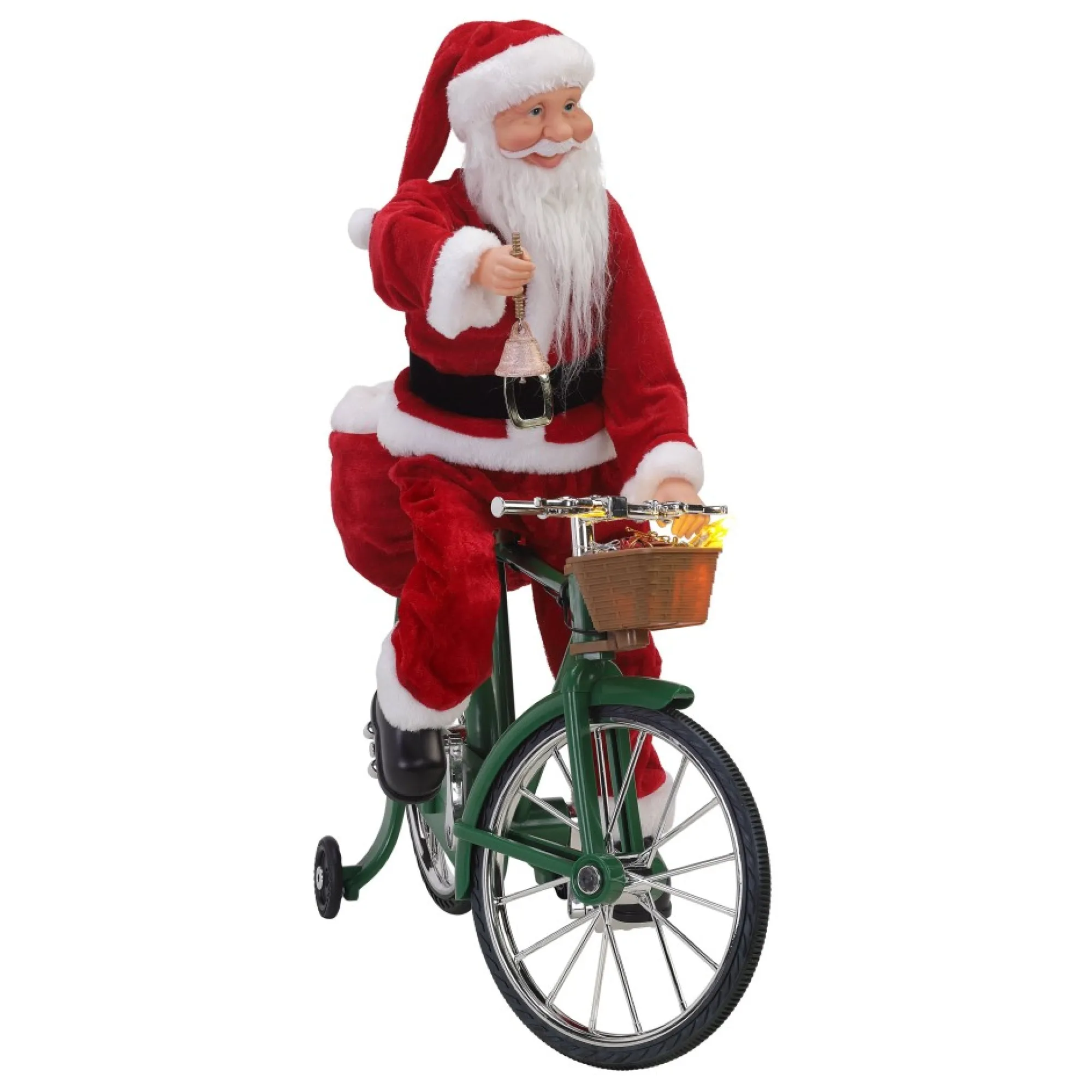 Mr. Christmas Musical Decor>23" Animated Cycling Santa