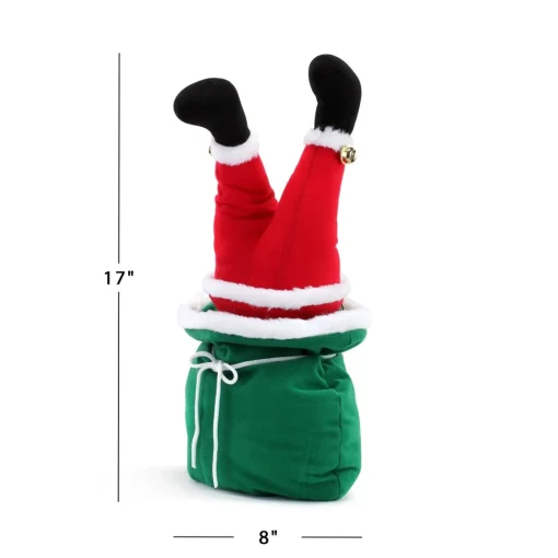 Mr. Christmas Kickers>17" Animated Kicker In Bag - Santa