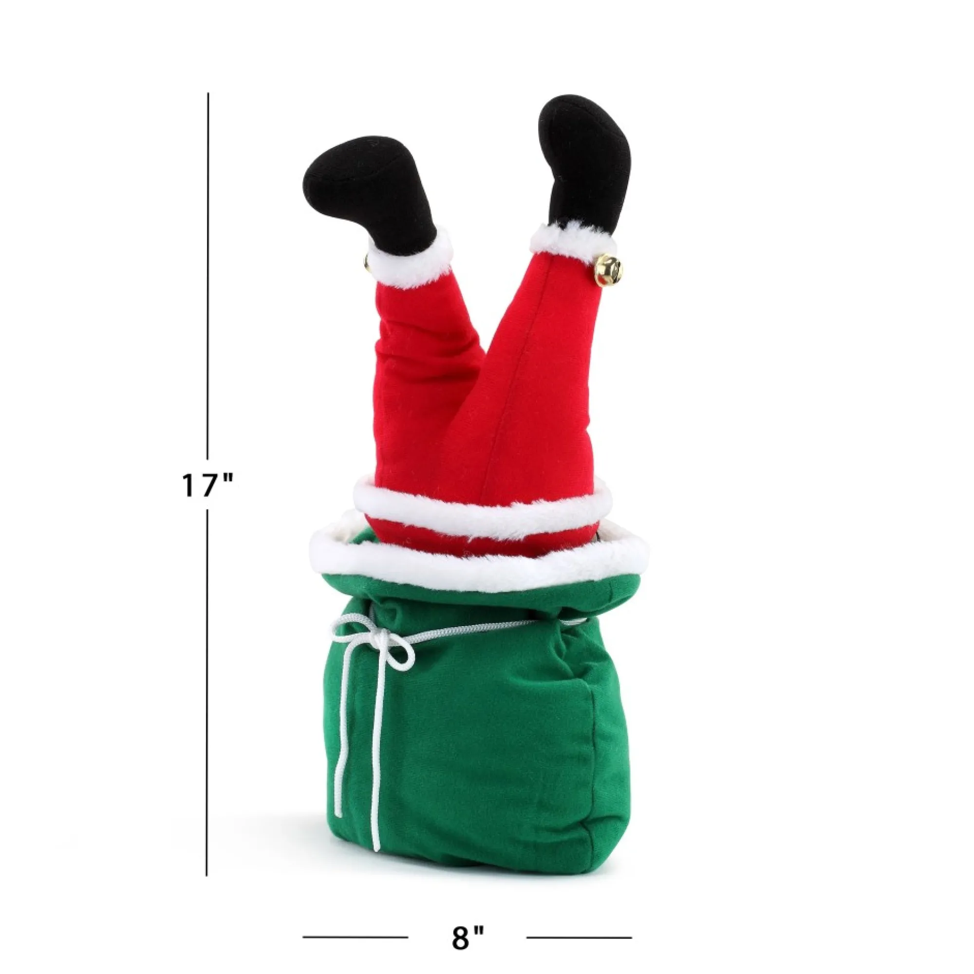 Mr. Christmas Kickers>17" Animated Kicker In Bag - Santa