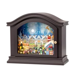Mr. Christmas Music Boxes>12" Animated Mantel Music Box