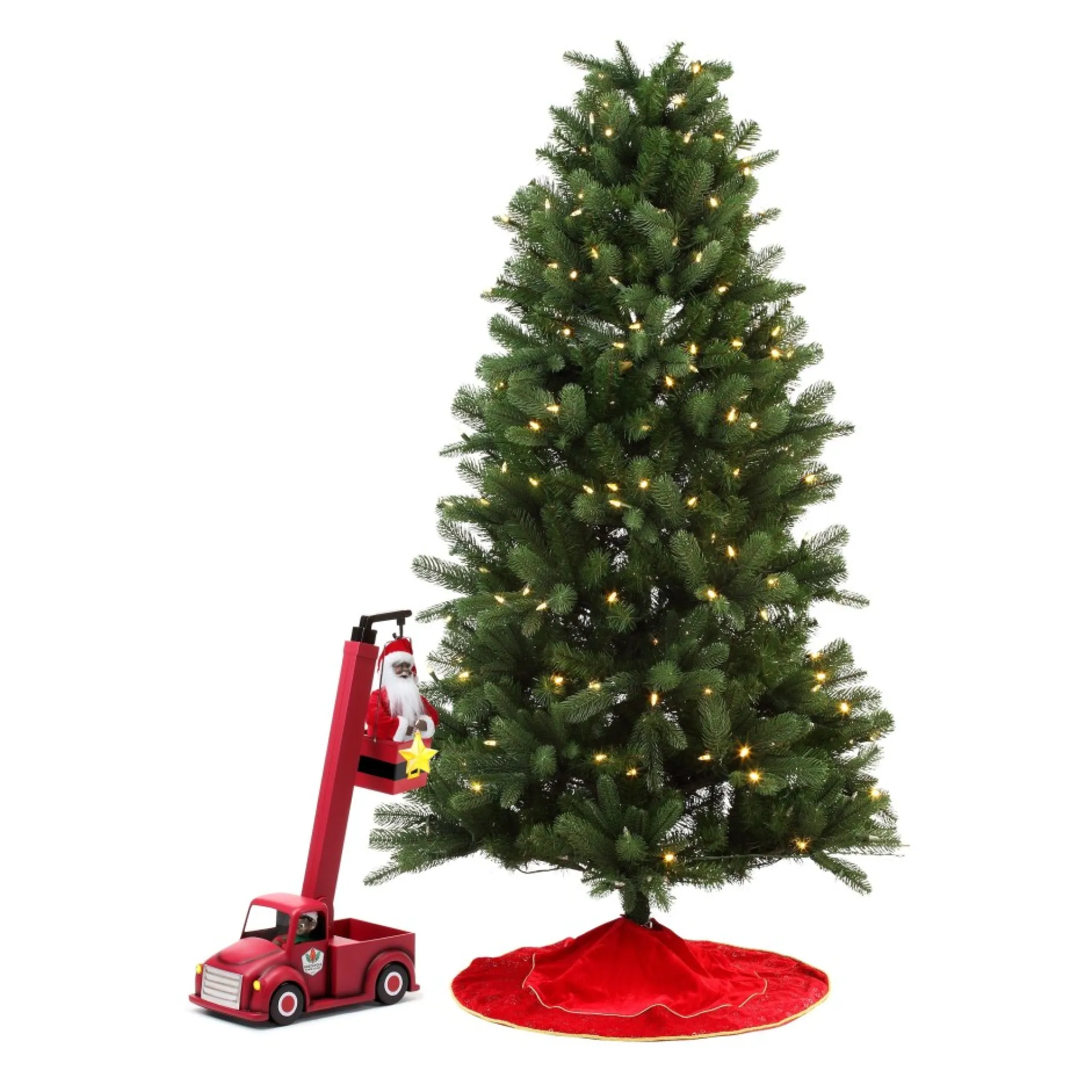 Mr. Christmas Musical Decor>43" Animated North Pole Lighting Crew - Black Santa