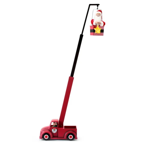 Mr. Christmas Musical Decor>43" Animated North Pole Lighting Crew - White Santa