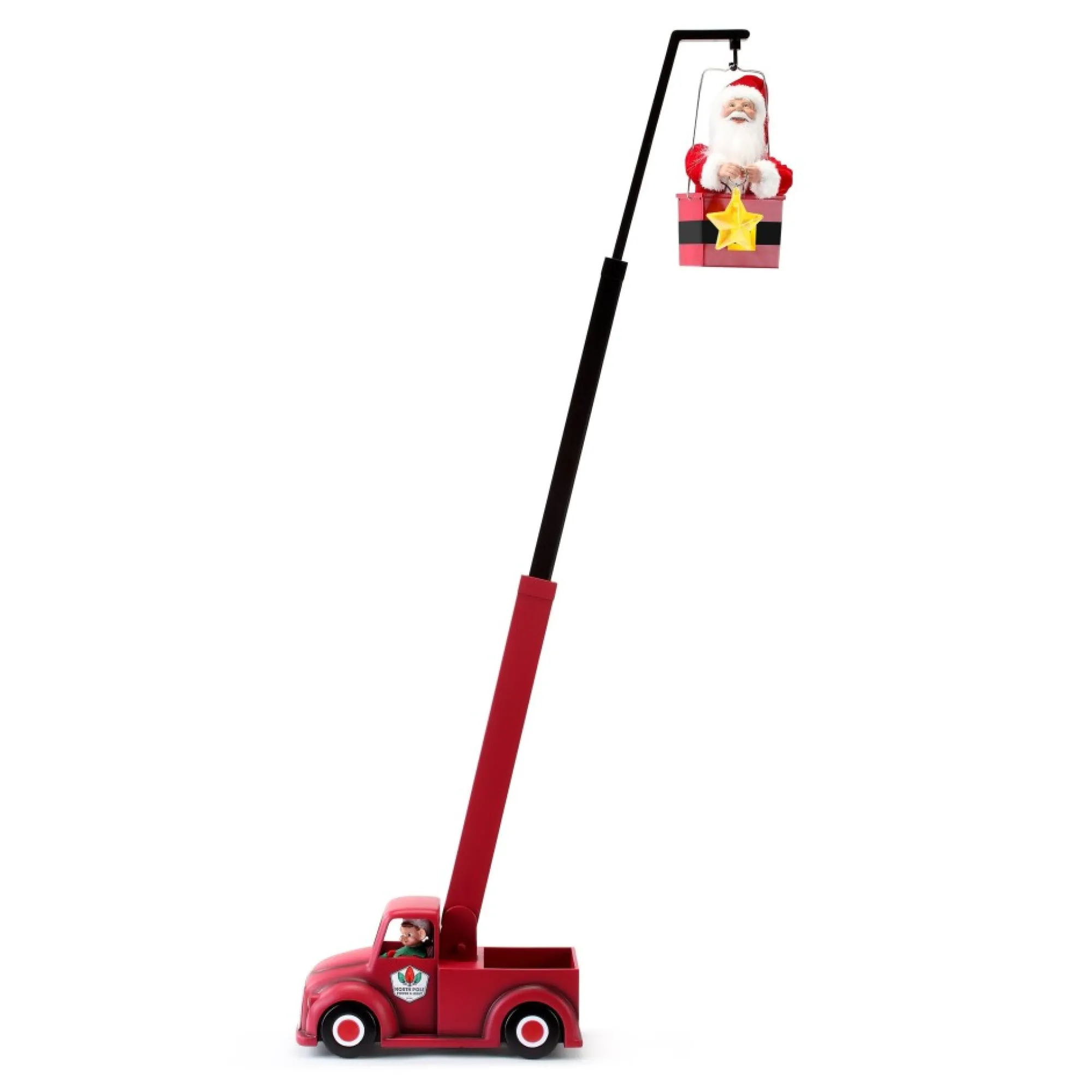 Mr. Christmas Musical Decor>43" Animated North Pole Lighting Crew - White Santa