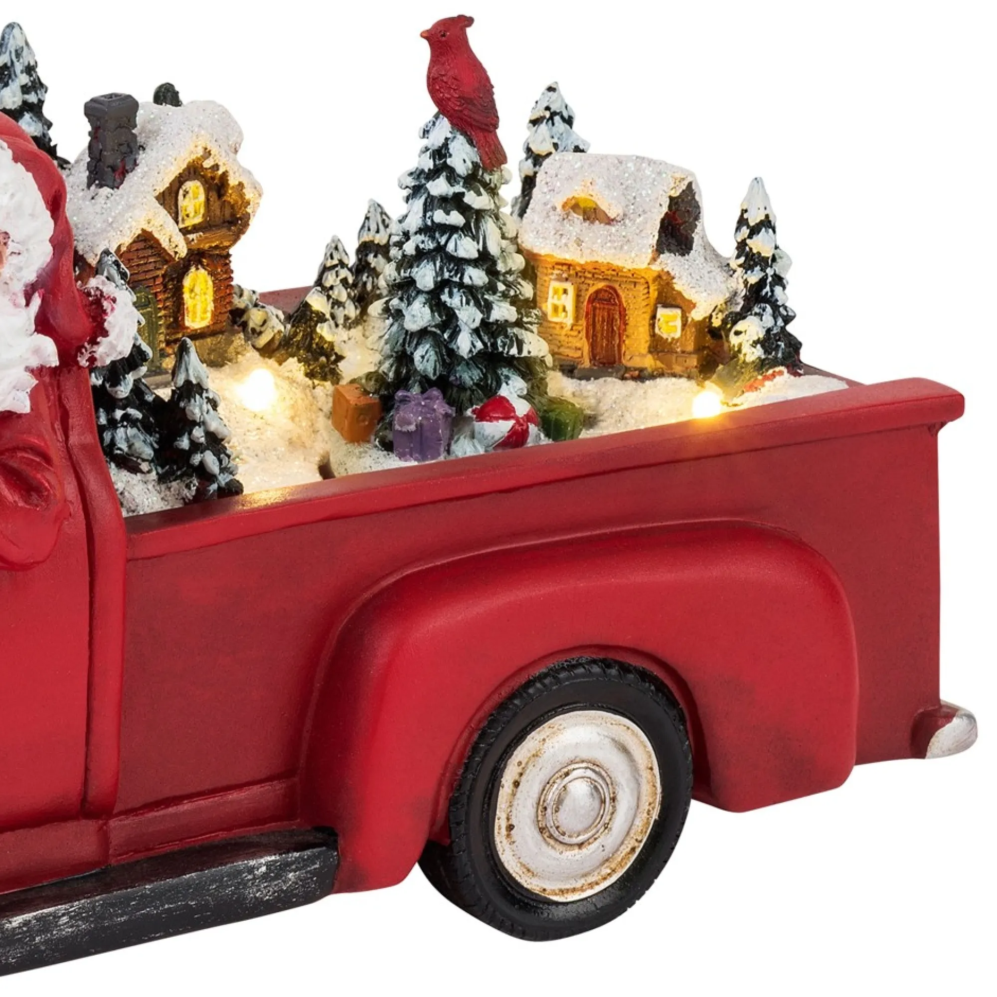 Mr. Christmas Trains & Trucks>11" Animated Nostalgic Red Truck - White Santa
