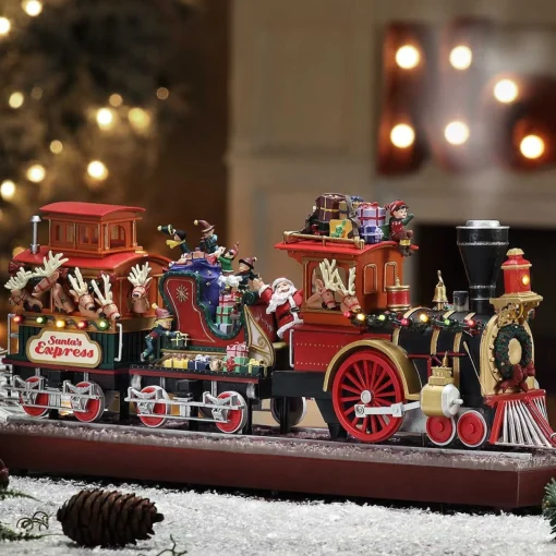 Mr. Christmas Trains & Trucks>16.75" Animated Santa's Express