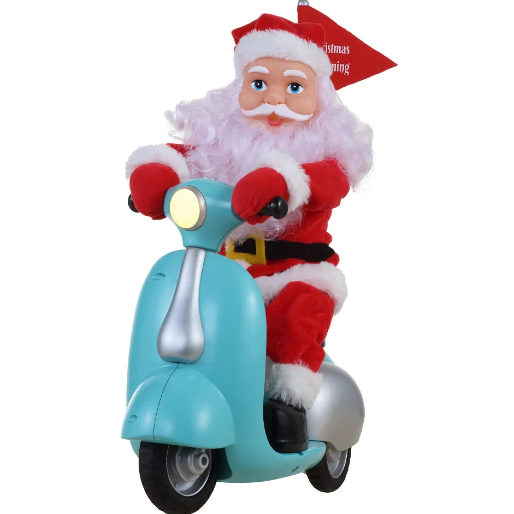 Mr. Christmas Musical Decor>14.5" Animated Scootin' Santa