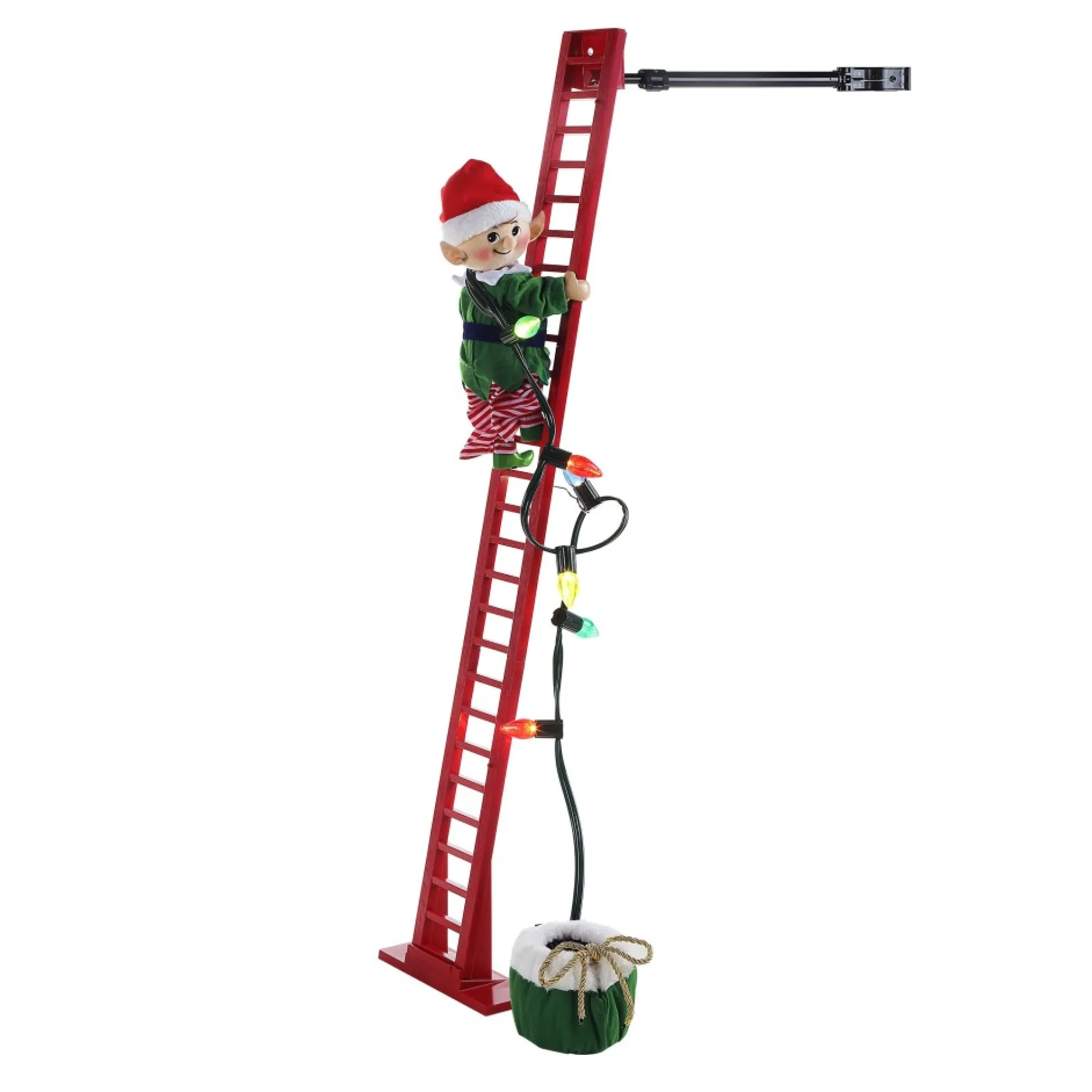 Mr. Christmas Super Climbers>43" Animated Super Climbing White Elf
