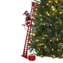 Mr. Christmas Super Climbers>43" Animated Super Climbing Sculpted Black Santa