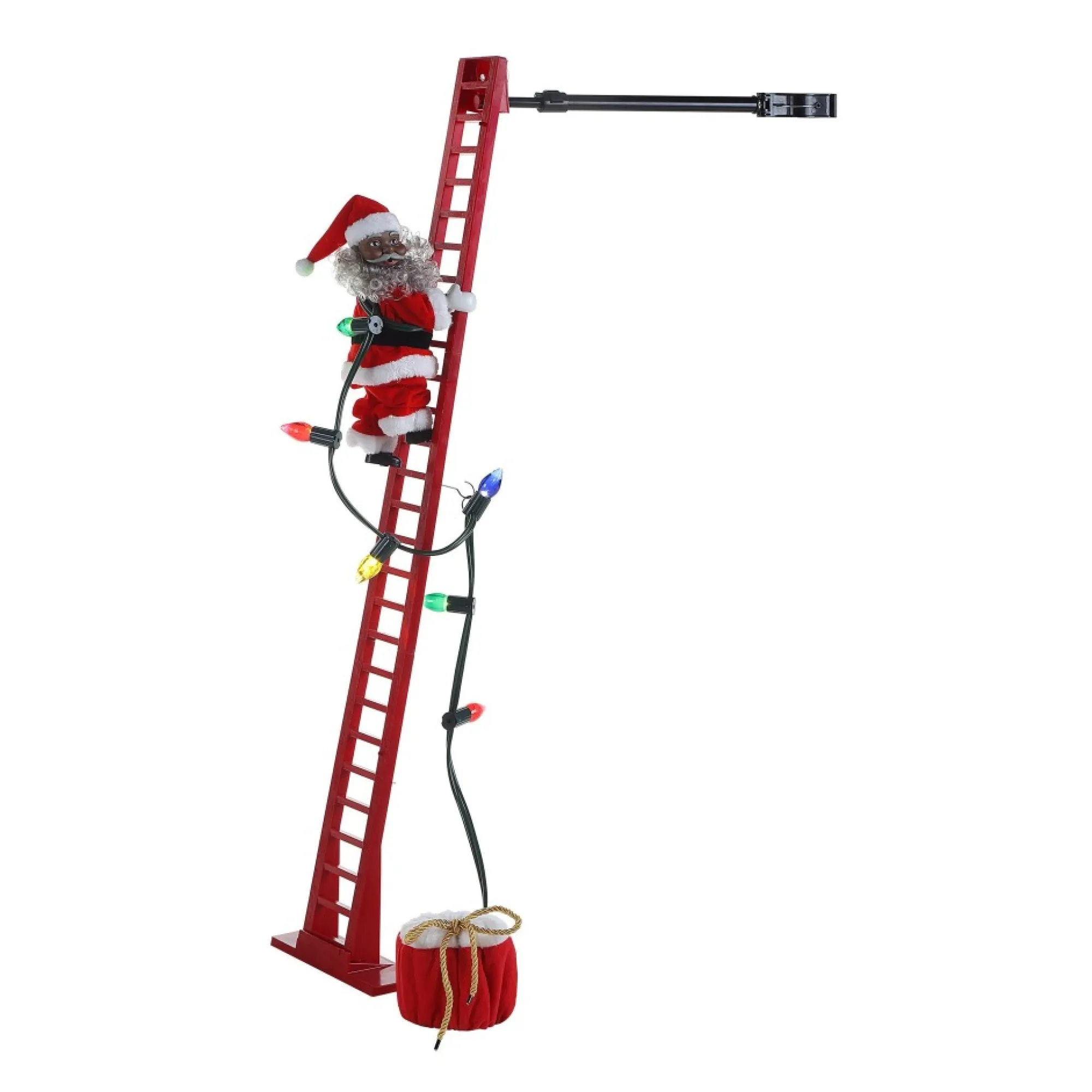 Mr. Christmas Super Climbers>43" Animated Super Climbing Sculpted Black Santa
