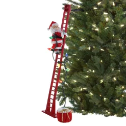 Mr. Christmas Super Climbers>43" Animated Super Climbing Sculpted White Santa