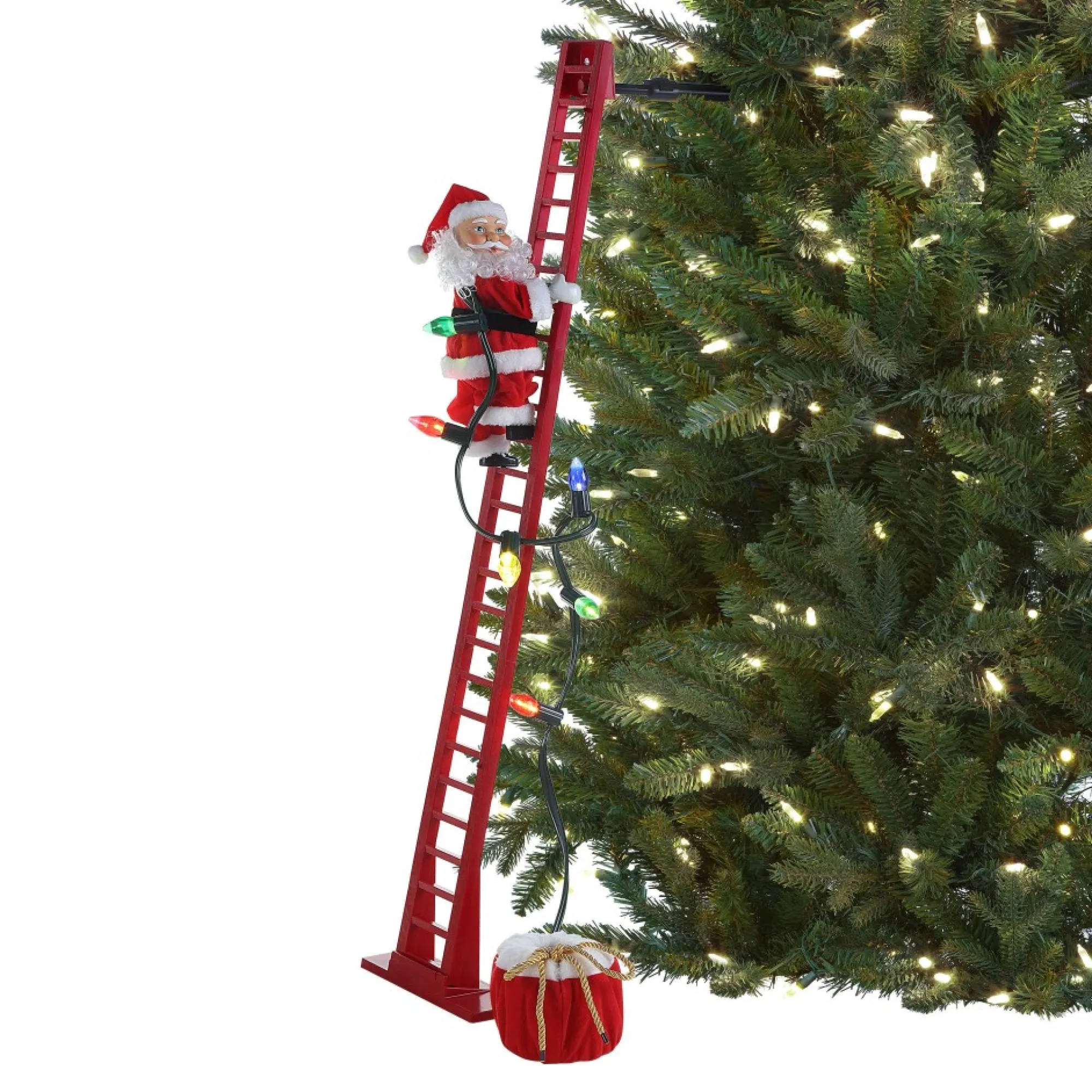 Mr. Christmas Super Climbers>43" Animated Super Climbing Sculpted White Santa
