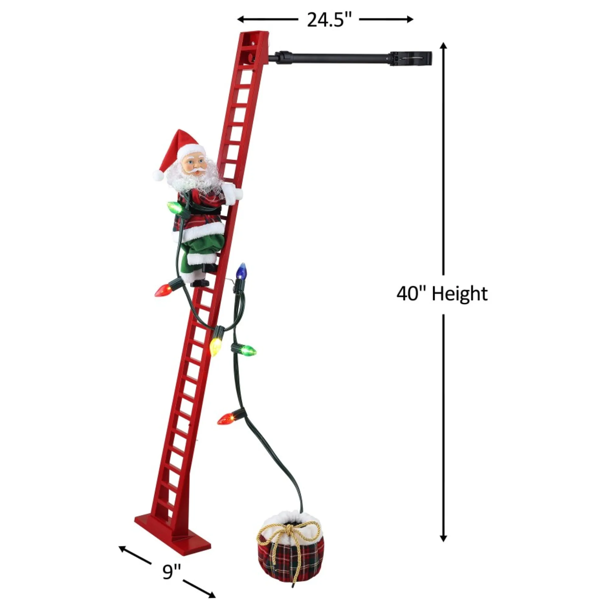 Mr. Christmas Super Climbers>43" Animated Super Climbing Plaid Santa