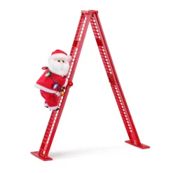 Mr. Christmas Climbers>17" Animated Tabletop Climbing White Santa
