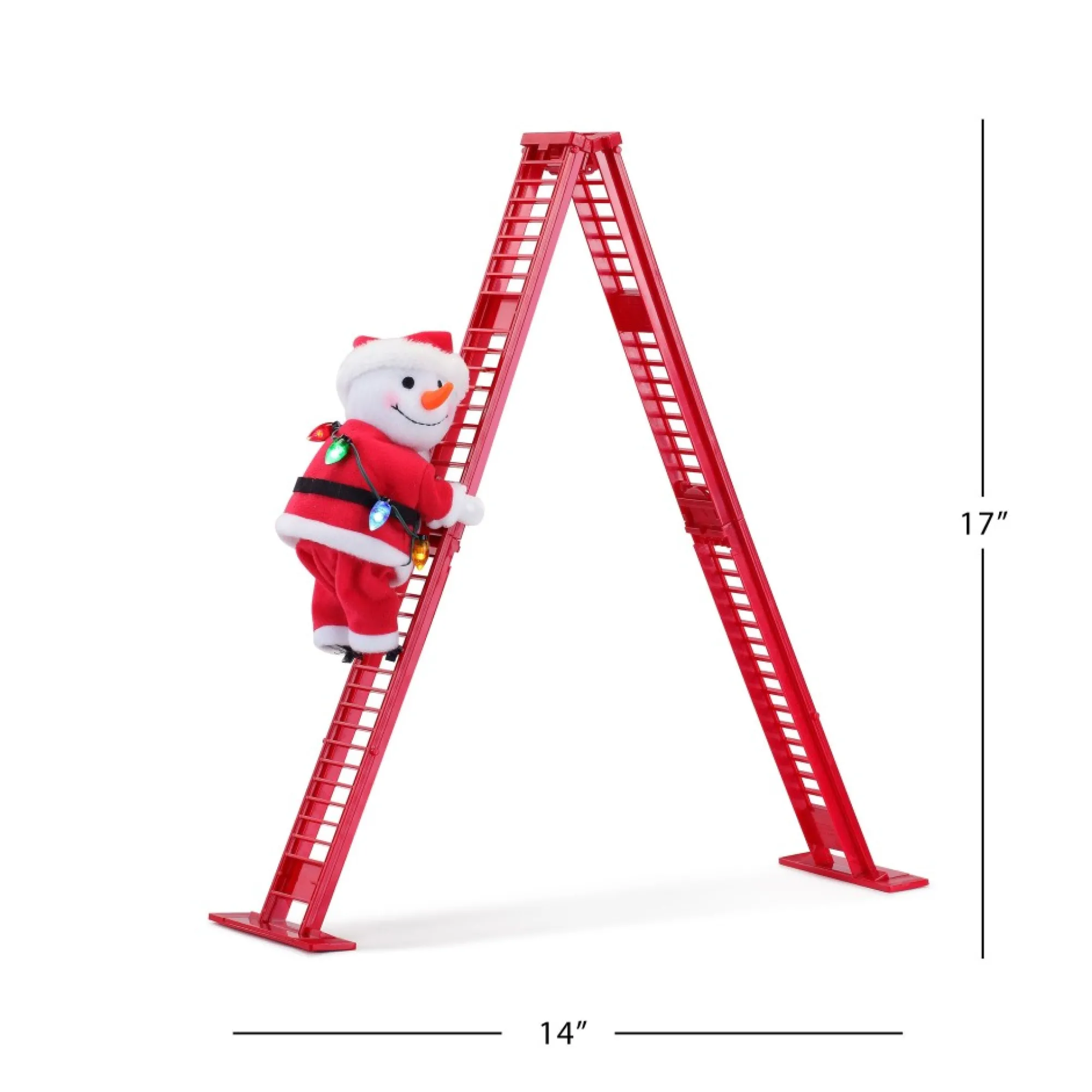 Mr. Christmas Climbers>17" Animated Tabletop Climbing Snowman