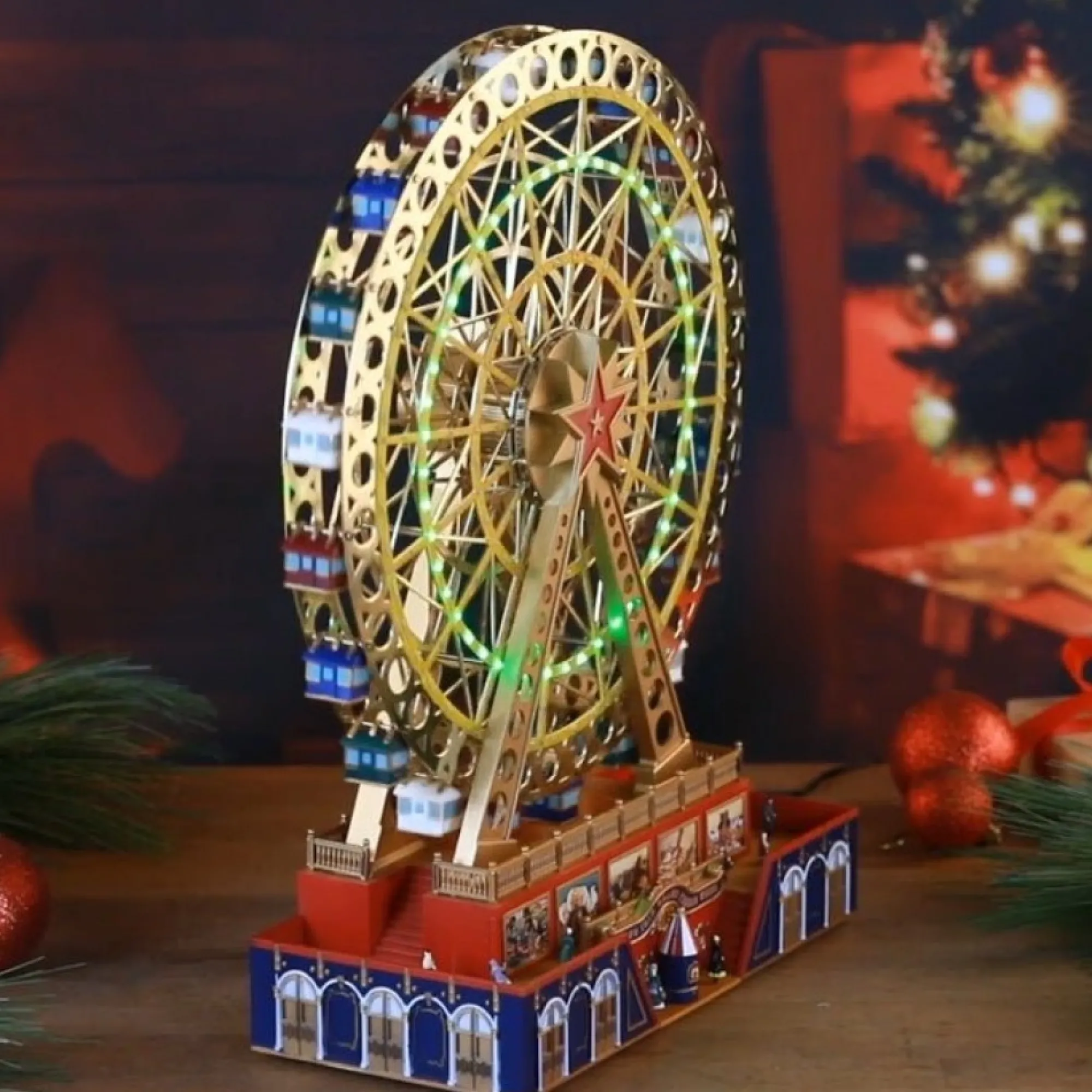 Mr. Christmas Musical Decor>15" Animated World's Fair Grand Ferris Wheel