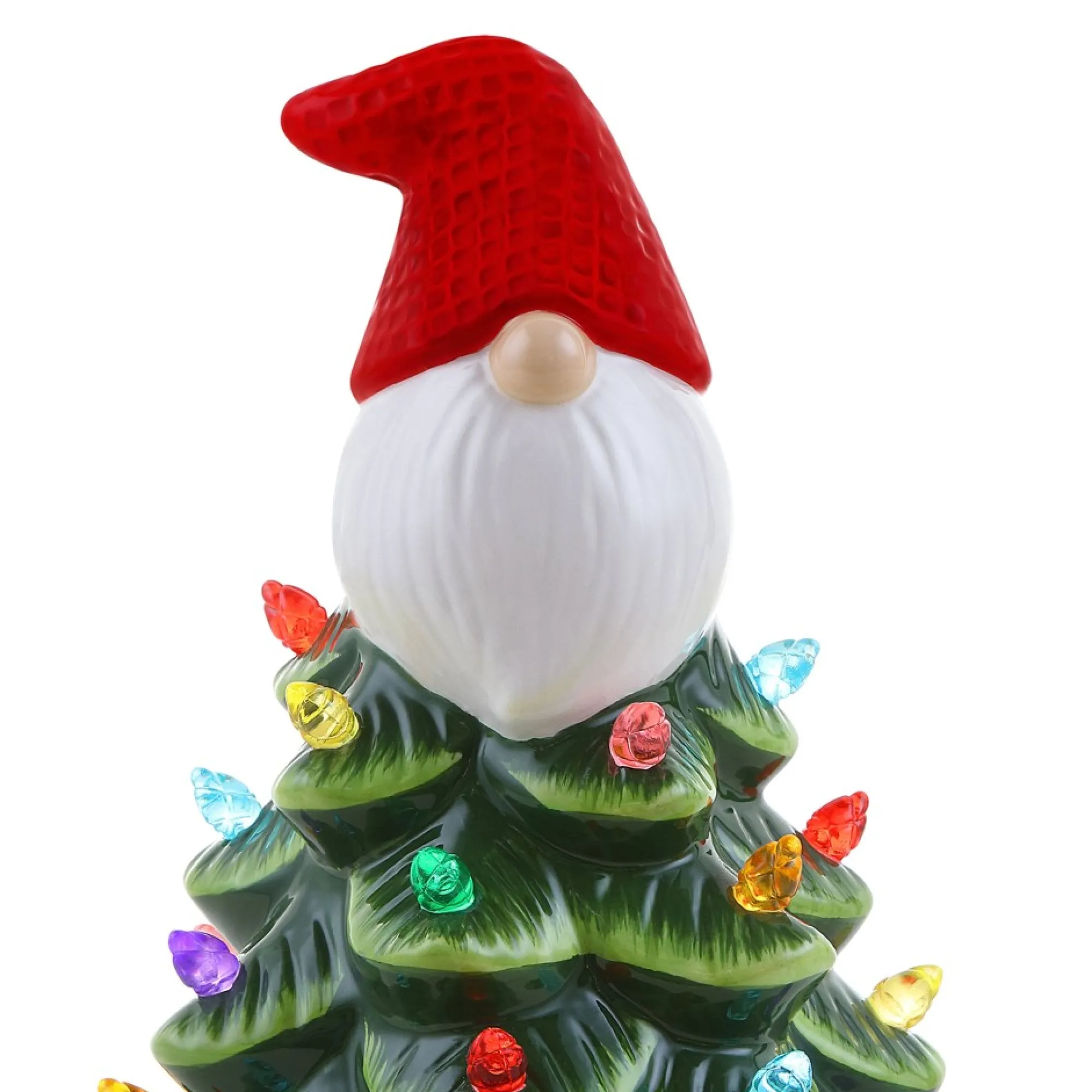 Mr. Christmas Character Trees>8.5" Nostalgic Ceramic Gnome Tree