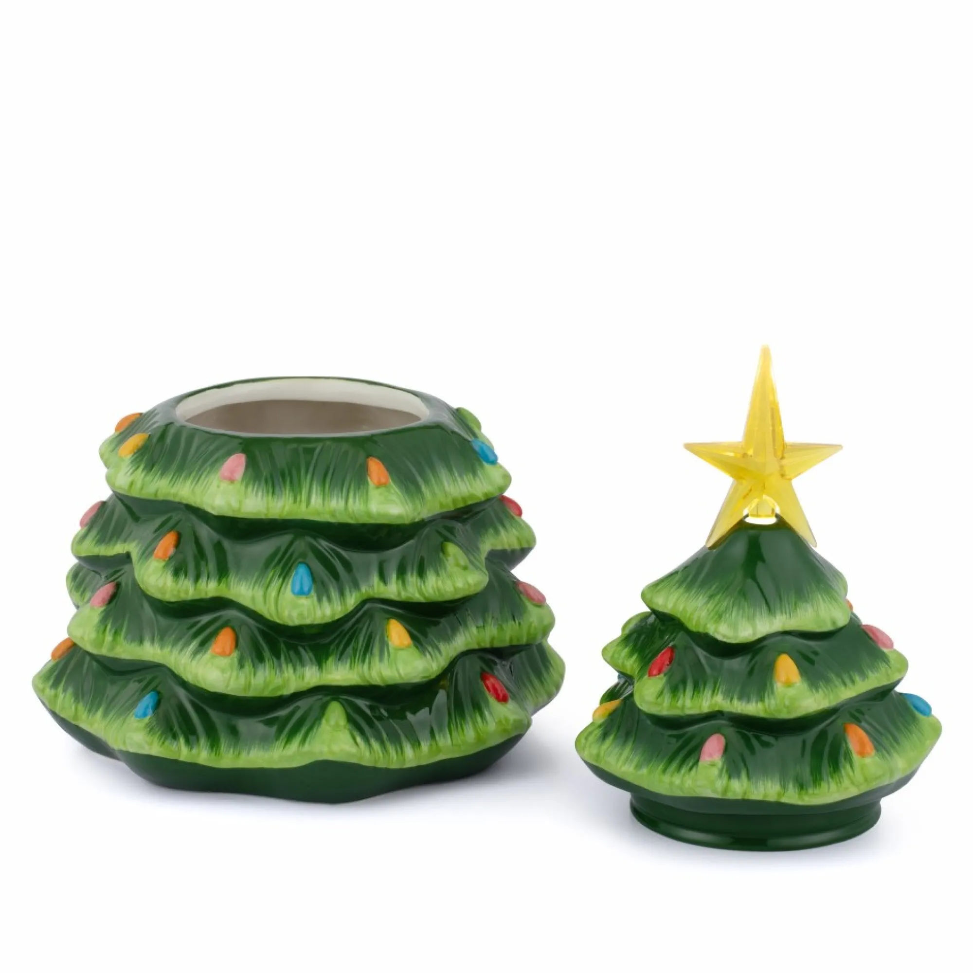 Mr. Christmas Cookie Jars>13" Nostalgic Ceramic Lit Tree Cookie Jar
