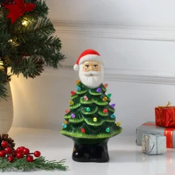 Mr. Christmas Character Trees>8.5" Nostalgic Ceramic Santa Tree