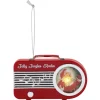 Mr. Christmas Musical Decor>4.75" Retro Radio Ornament - Red