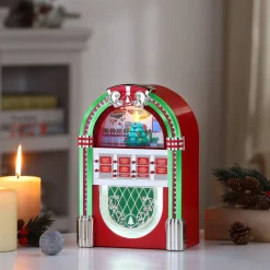 Mr. Christmas Musical Decor>10.3" Retro Rock-O-Rama Jukebox - Red