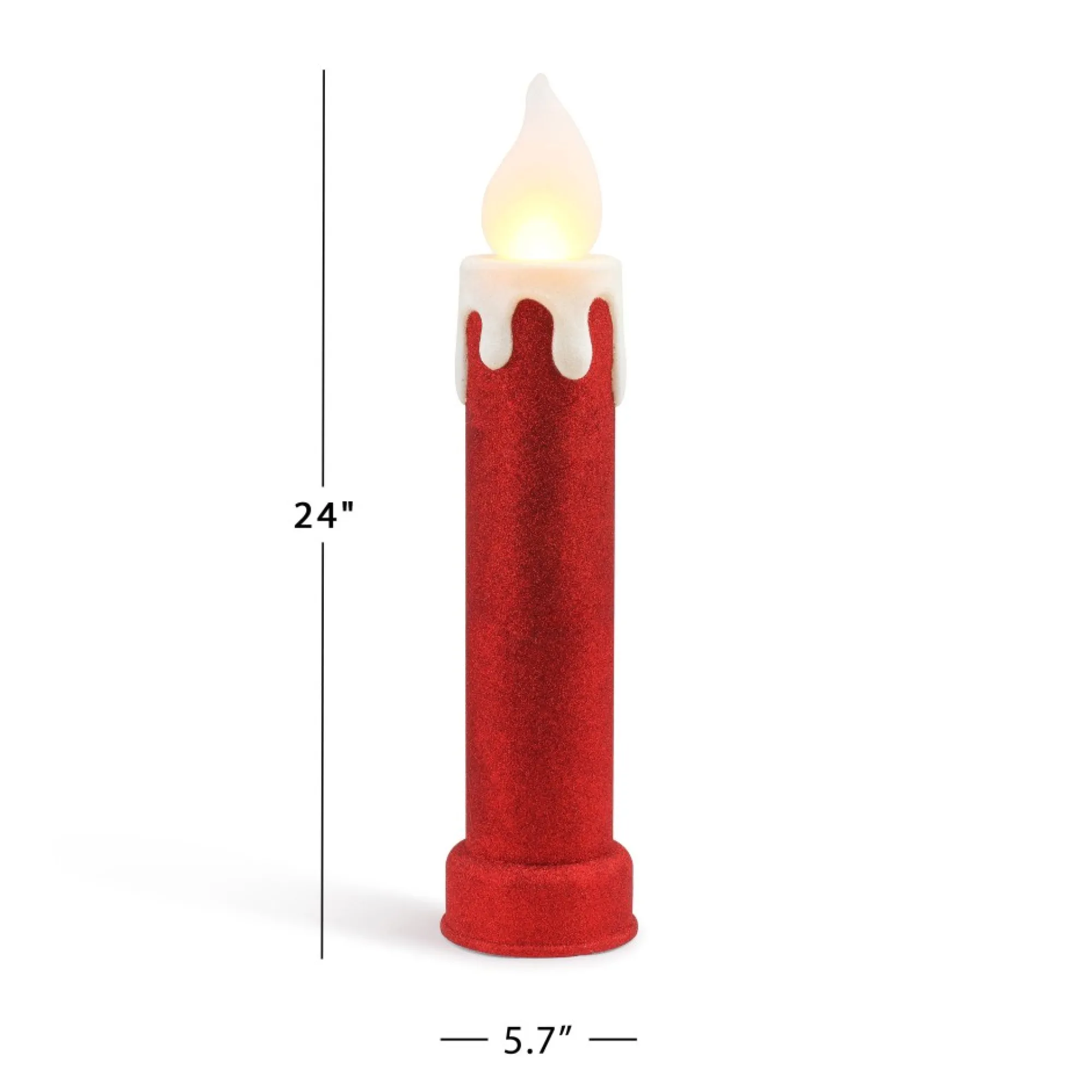 Mr. Christmas Blow Molds>24" Set Of 2 Blow Mold Candles - Red