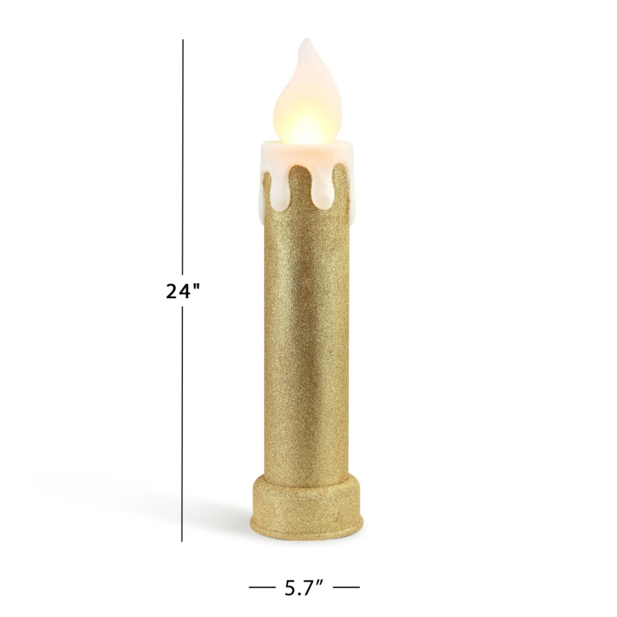 Mr. Christmas Blow Molds>24" Set Of 2 Blow Mold Candles - Gold
