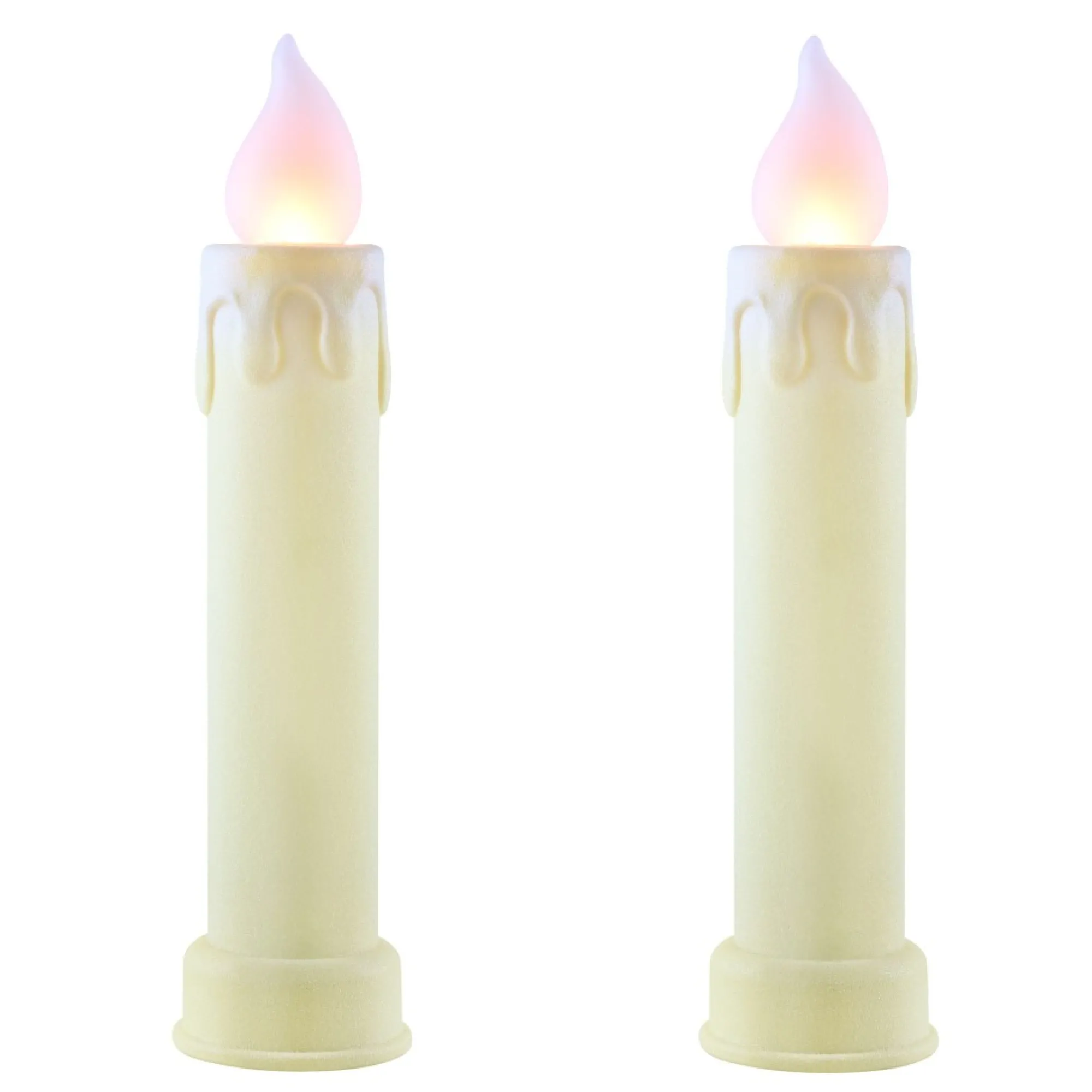Mr. Christmas Blow Molds>24" Set Of 2 Blow Mold Candles - Ivory