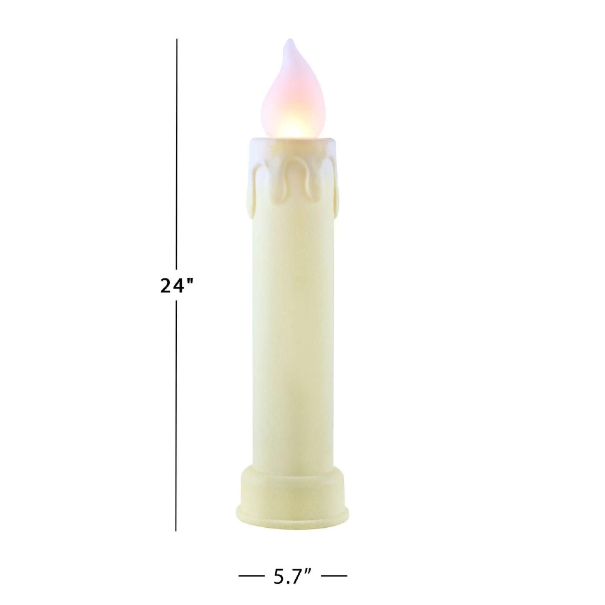 Mr. Christmas Blow Molds>24" Set Of 2 Blow Mold Candles - Ivory