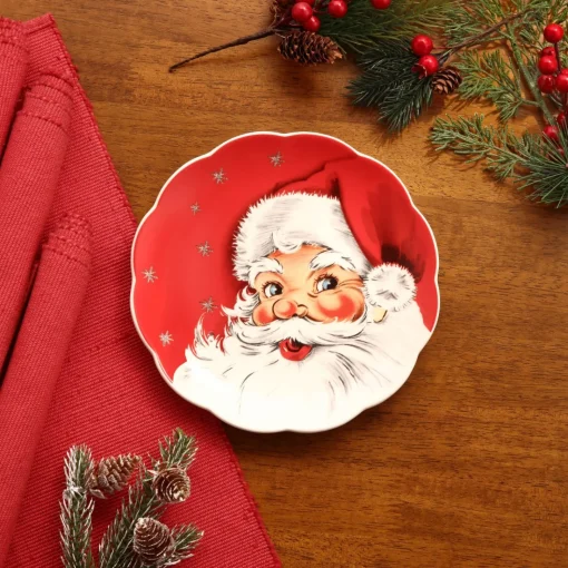 Mr. Christmas Plates & Platters>8.5" Set Of 4 Nostalgic Ceramic Plates