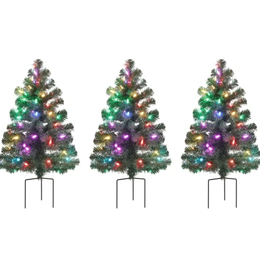 Mr. Christmas Pathway>Alexa Enabled Pathway Christmas Trees - Rgb Bulbs