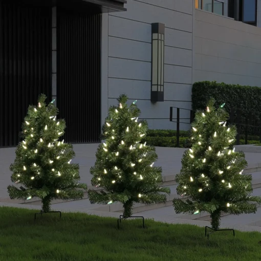 Mr. Christmas Pathway>Alexa Enabled Pathway Christmas Trees - Rgb Bulbs