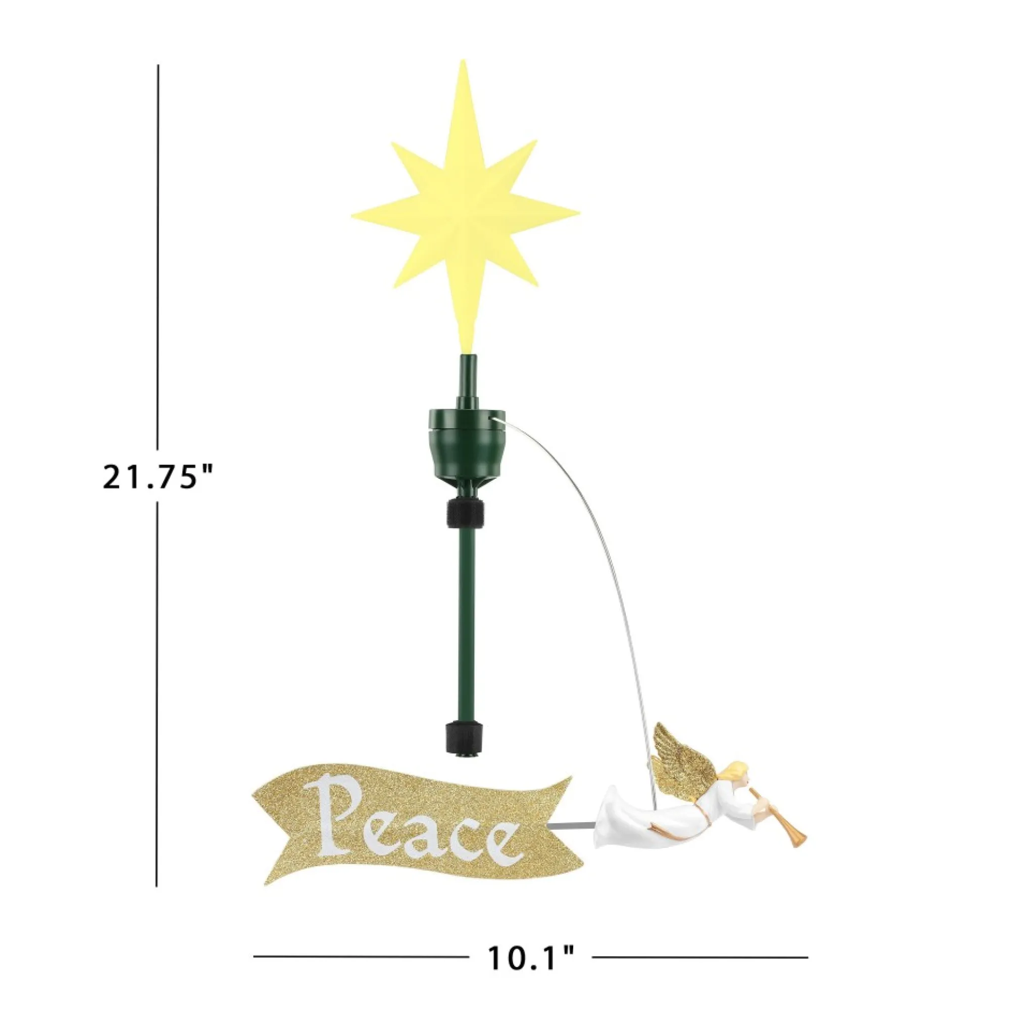 Mr. Christmas Tree Toppers>Animated Angel Tree Topper With Banner