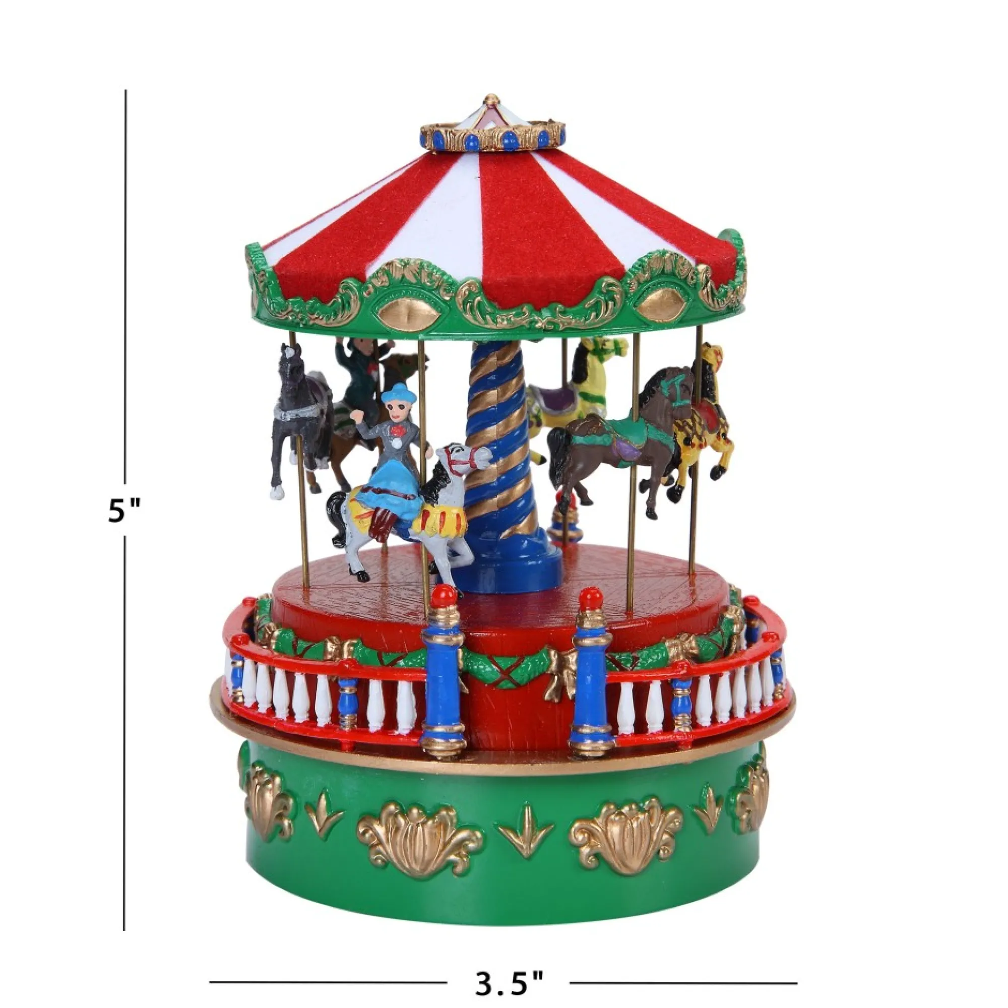 Mr. Christmas Carousels>Mini Carnival Music Box - Carousel