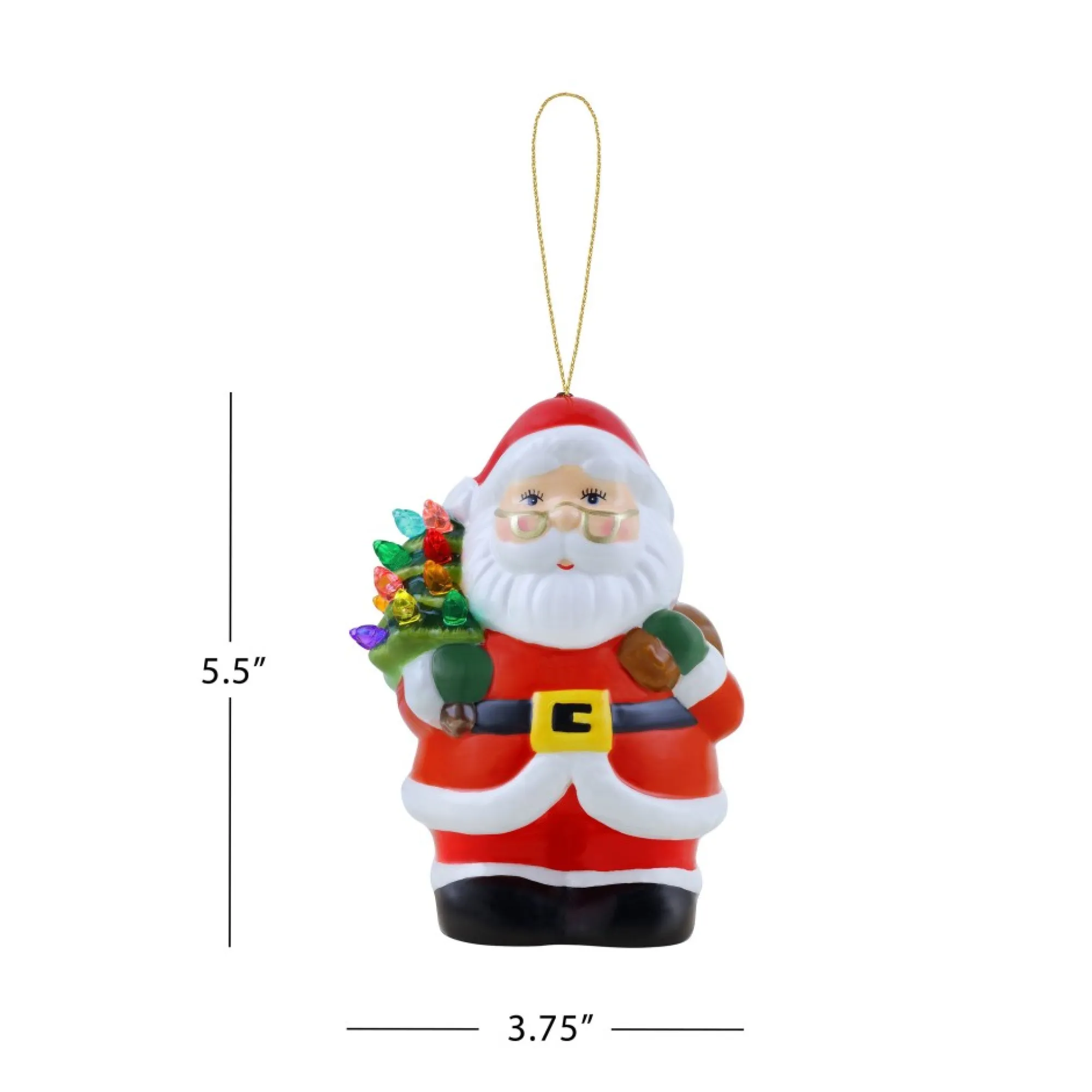 Mr. Christmas Ornaments>Mini Nostalgic Ceramic Figure - White Santa
