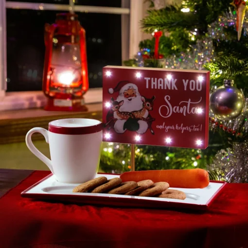 Mr. Christmas Plates & Platters>Night Before Christmas Milk And Cookies Serving Set