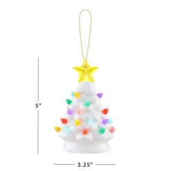 Mr. Christmas Ornaments></noscript>Set Of 3 Nostalgic Ceramic Tree Ornaments - White